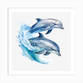 Dolphins Art Print