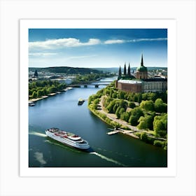 Architecture Tour Tourism River Capital Boat Skyline Scenic Vacancy Green Popular Road Wa (1) Art Print