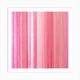 Pink Striped Wallpaper Art Print