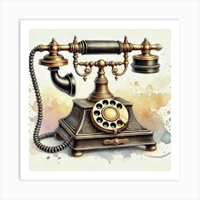 Vintage Telephone Art Print