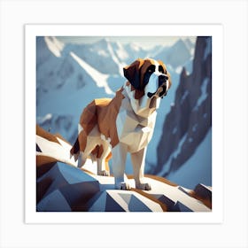 St Bernard 28 Art Print