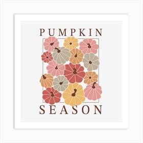 Boho-Fall-Autumn.Pumpkin Season Art Print