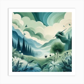 Landscape Painting 2 Art Print