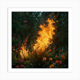 Fire In The Garden Art Print