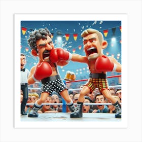 Boxing Match 4 Art Print