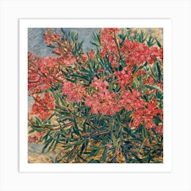 Bush Of Pink Flowers Art Print