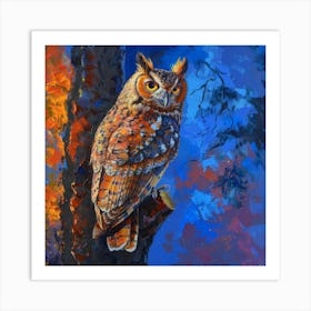 Owl In The Forest Art Print