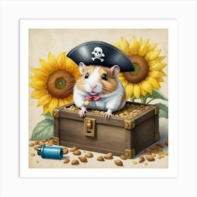 Pirate Hamster 9 Art Print