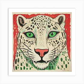 Abstract Snow Leopard 2 Art Print