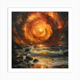 Spiral Galaxy Construction, Impressionism And Surrealism Art Print