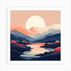 Landscape Painting 3 Art Print