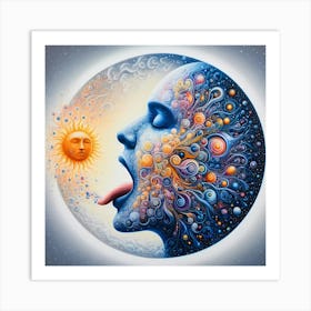 Sun And The Moon 1 Art Print