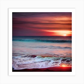 Photograph - Sunset At The Beach By Christopher M Art Print