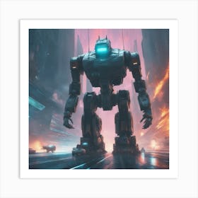 Futuristic Robot 5 Art Print