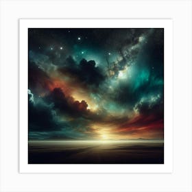 Space Background Stock Videos & Royalty-Free Footage Art Print