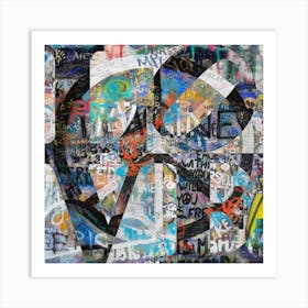 Peace And Love Square Art Print