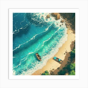 Boat On The Beach Art Print