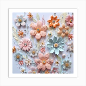 Paper Flowers 9 Art Print