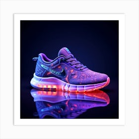 Glow In The Dark Running Shoes Art Print