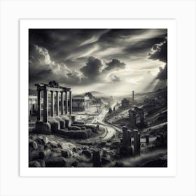 Ruins Of A City Art Print