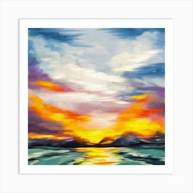 Sunrise Square Art Print