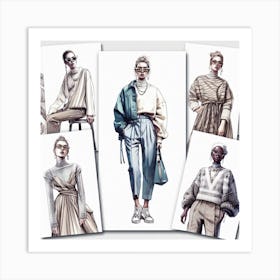 Fashion Sketchbook Art Print