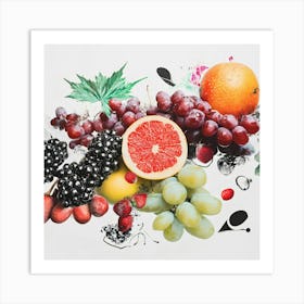 Fruit Collage Art Print