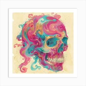 Colorful Skull 14 Art Print