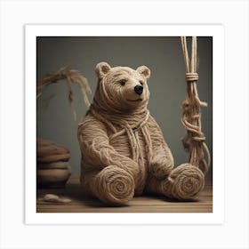 A Bear made of rope 1 Art Print