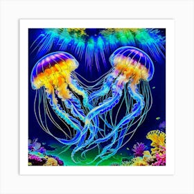 Jellyfish Painting Art Print