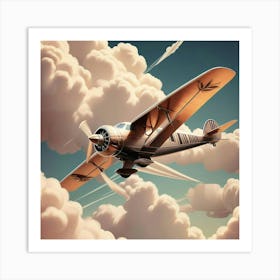 Airplane In The Sky Art Print