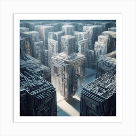 Futuristic Maze Art Print