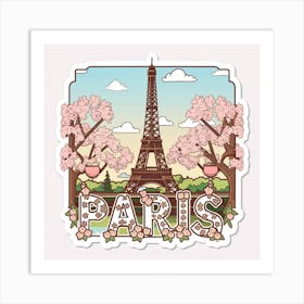 Paris Sticker Art Print