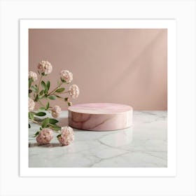 Pink Marble Cake 5 Art Print