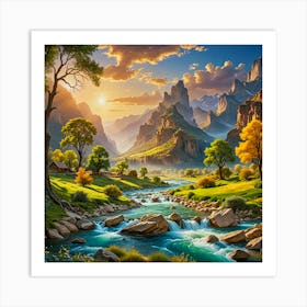 Landscape Painting 1 Art Print