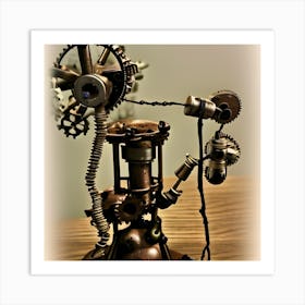 Steampunk Clock Art Print