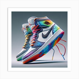 Rainbow Jordans Art Print