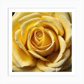 Yellow Rose Art Print