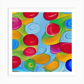 Colorful Swirls Art Print