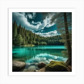 Blue Lake 5 Art Print