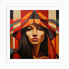 Geometric Abstraction Peruvian Woman 04 Art Print