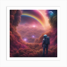 Space And Rainbows Art Print