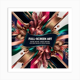 Revolutionary, full-screen art with vibrant, abstract shapes, intricate details, and metallic accents.2 Art Print