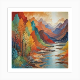 Scottish Mountains Art Print