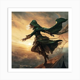 Green Cloak Art Print