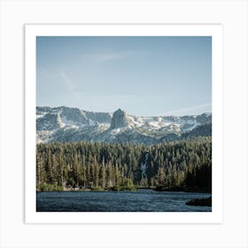 Crystal Crag From Twin Lakes Desaturated Square Art Print