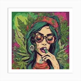 Weed Girl Art Print