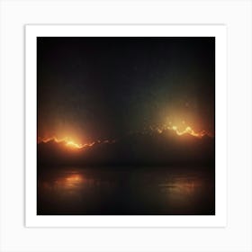 Sunset Over Water Art Print