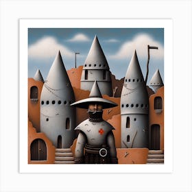 Knight In The Castle Art Print