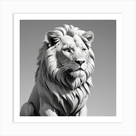 Lion Statue 1 Art Print